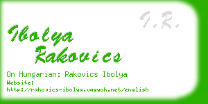 ibolya rakovics business card
